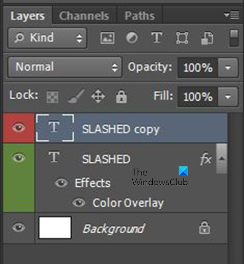 Как да създадете нарязан текст във Photoshop - Метод 1 - Наклонен