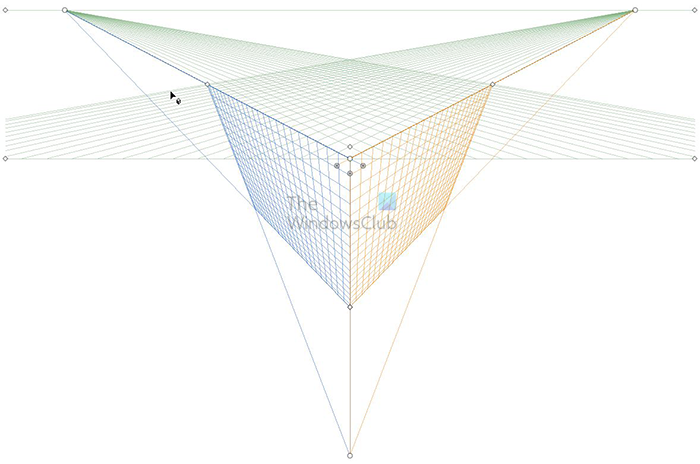 كيفية استخدام أداة Perspective Grid في Illustrator بدون شبكة
