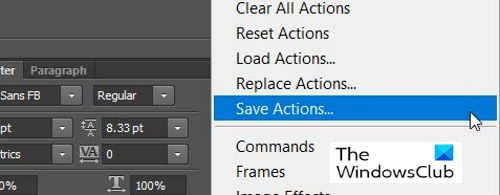 Kuidas alla laadida ja installida uus Photoshop-Actions-Save-Actions