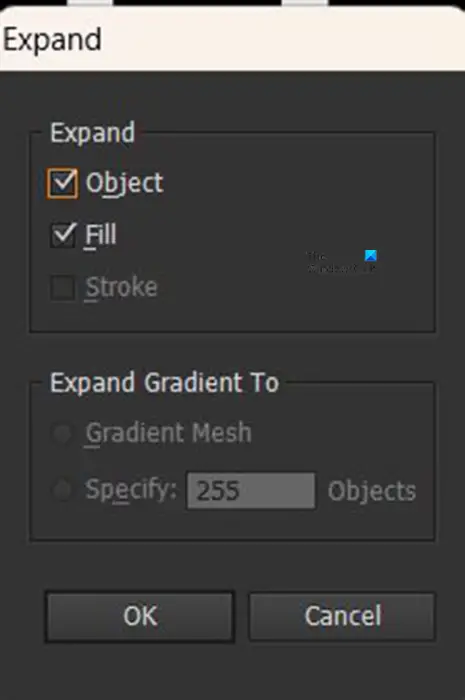   Как да добавите сянка към текст в Adobe Illustrator - опция за разширяване