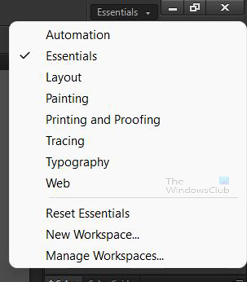 Cara Menyesuaikan-Adobe-Illustrator-Workspace-Default-Workspace