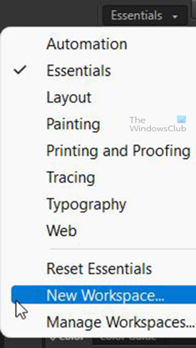 Nasıl Özelleştirilir-Adobe-Illustrator-Workspace-Save-Workspace-New