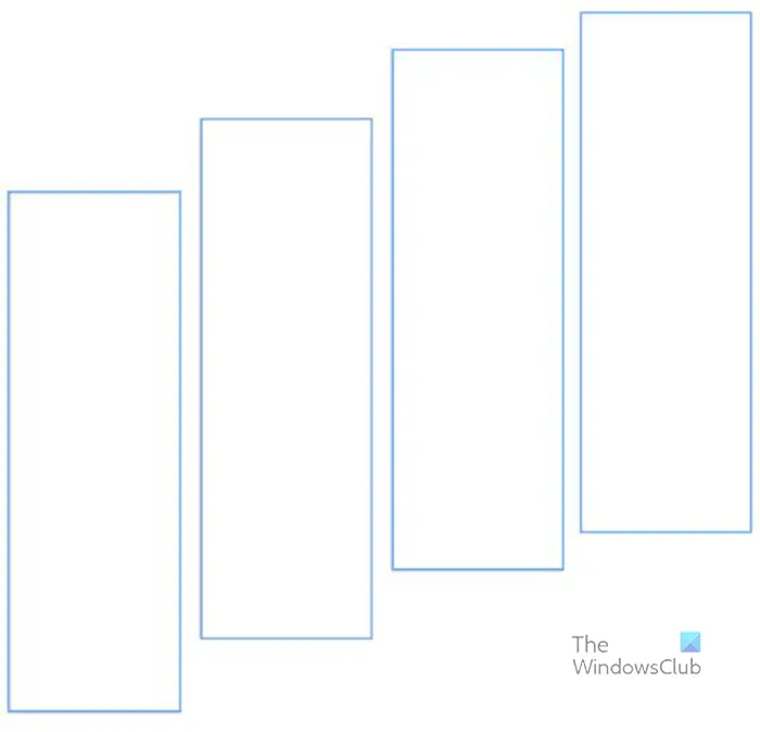   Placering af et billede i flere former i InDesign - 4 rektangler