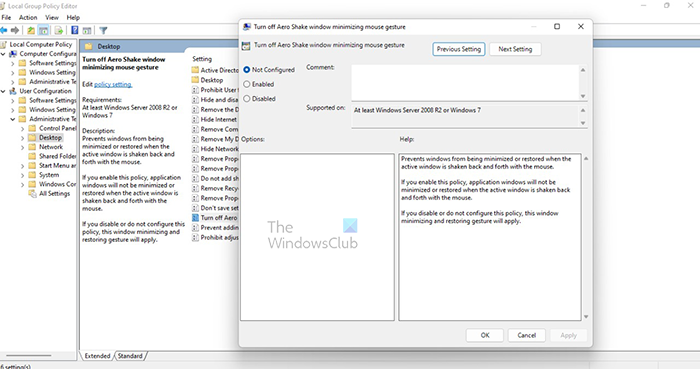Comment activer ou désactiver la gigue de la barre de titre dans Windows 11 - Nouveau nom d