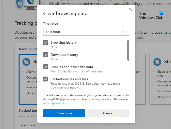   Microsoft Edge tarama geçmişini temizle