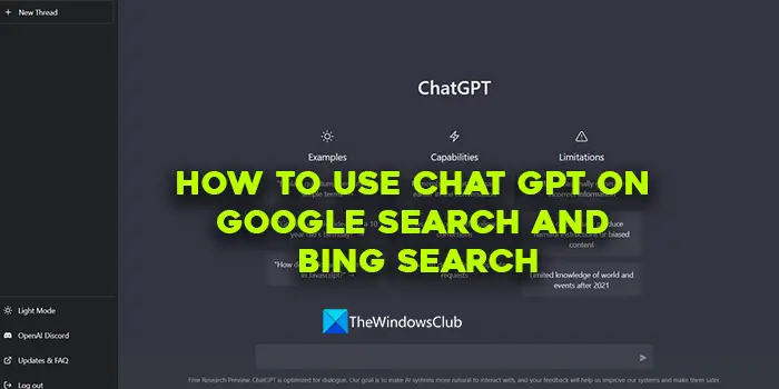 Jak používat ChatGPT ve Vyhledávání Google a Bing Search