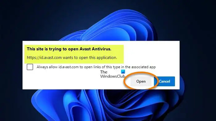 Aktifkan Avast Premium Security dengan Akaun Avast anda dalam penyemak imbas Edge