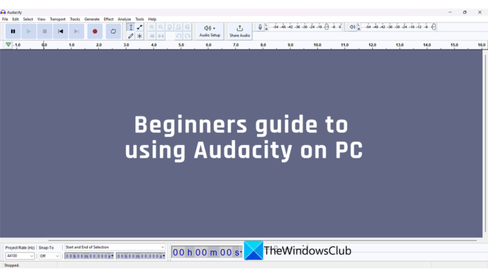 Guide du débutant pour utiliser Audacity sur PC