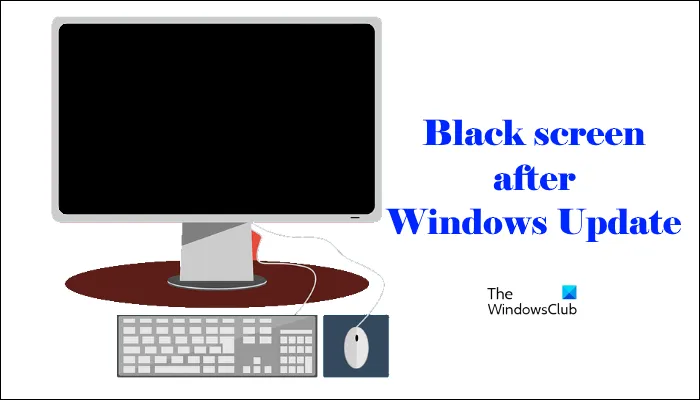 Skrin hitam selepas kemas kini Windows