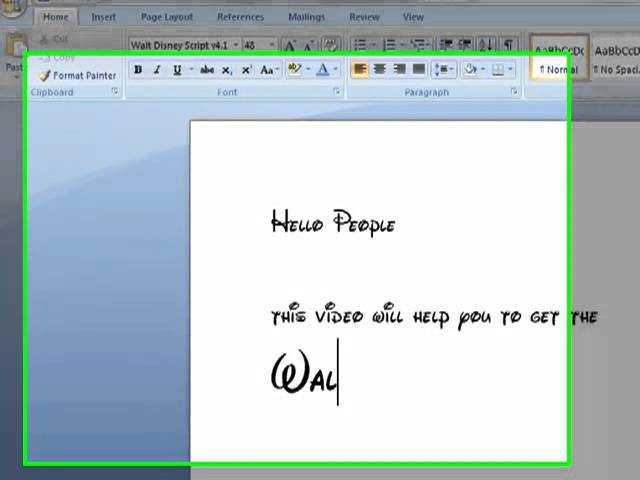 Hur får man Disney Font på Microsoft Word?