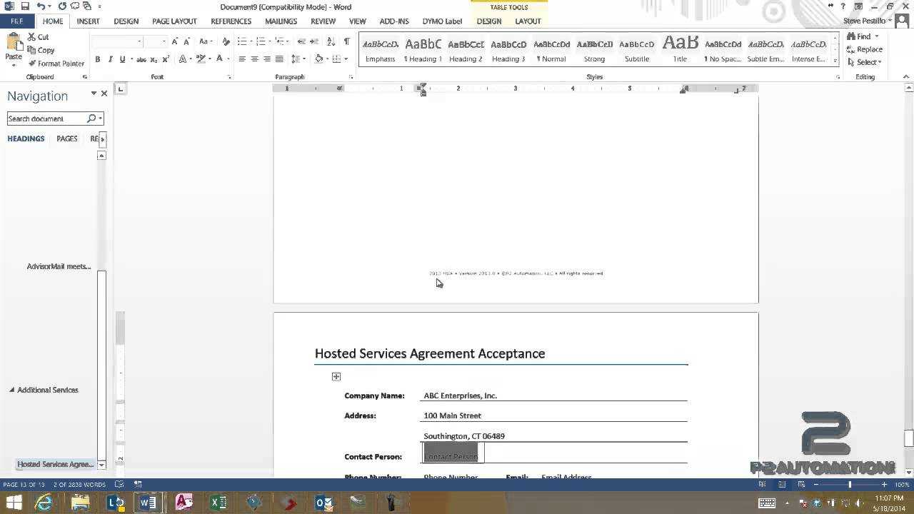 Hvordan lage en kontrakt på Microsoft Word?