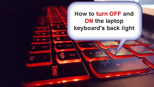 ¿Cómo apagar la luz del teclado en Windows 10?