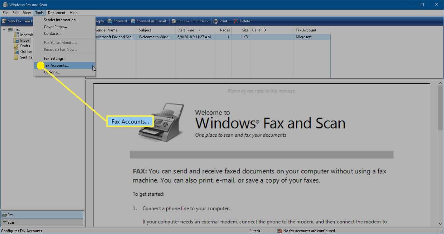 PC Windows 10에서 팩스를 보내는 방법은 무엇입니까?