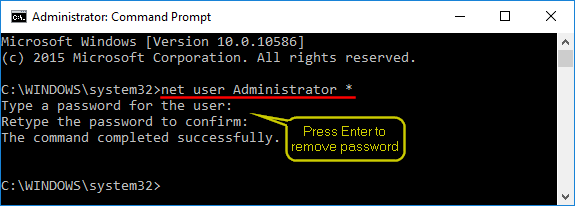 Como encontrar a senha do administrador do Windows 10 usando o prompt de comando?