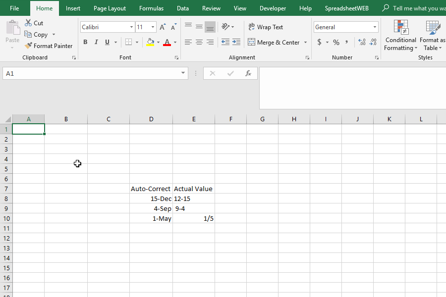 Kuinka estää Excel vaihtamasta numeroita päivämääriin?