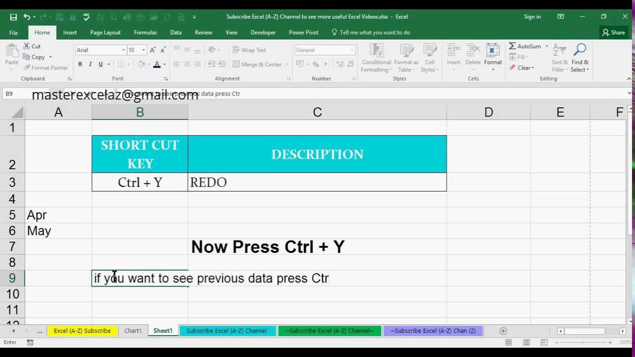 Mitä Ctrl Y tekee Excelissä?