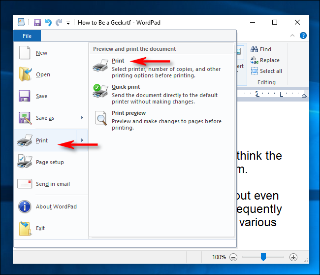 Hvordan skrive ut pdf-fil i Windows 10?