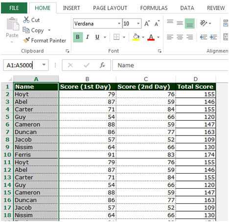 วิธีคัดลอกและวางหลายพันแถวใน Excel