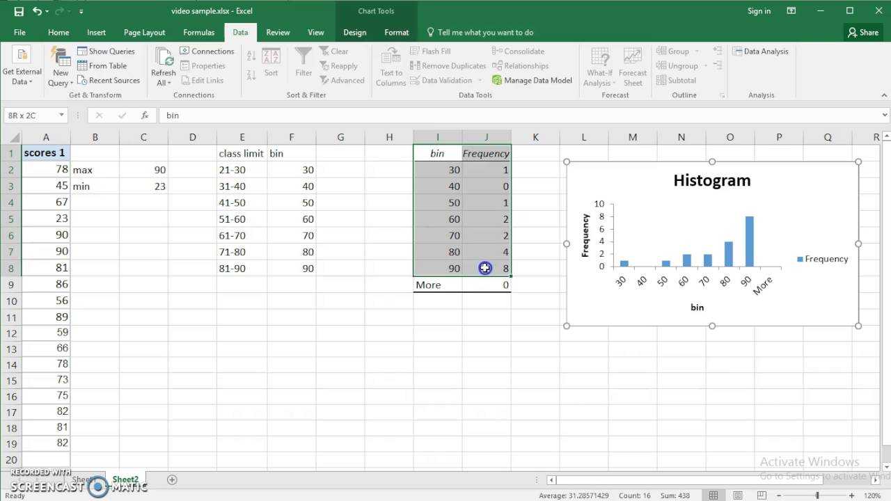 จะทำการกระจายความถี่บน Excel ได้อย่างไร?