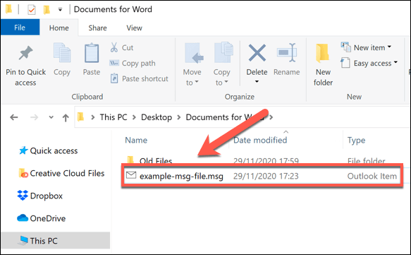 ¿Cómo abrir un archivo de mensajes de Outlook?