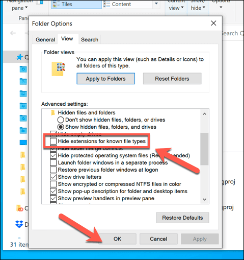 Kako promijeniti vrstu datoteke u sustavu Windows 10?