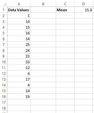 วิธีการคำนวณค่าเบี่ยงเบนสัมบูรณ์เฉลี่ยใน Excel