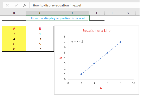 ایکسل گراف میں مساوات کیسے شامل کریں؟