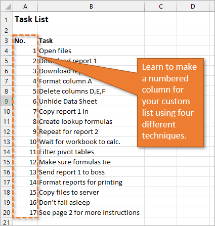 Как да добавите списък с числа в Excel?
