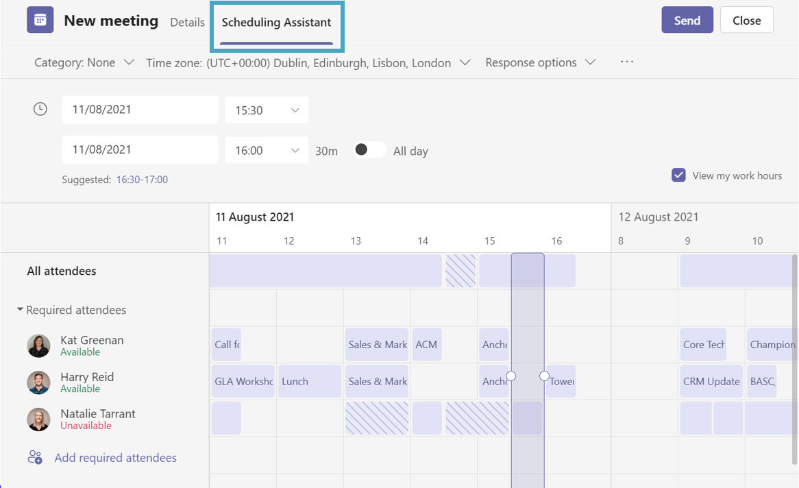 Vai citi var redzēt manu kalendāru programmā Microsoft Teams?