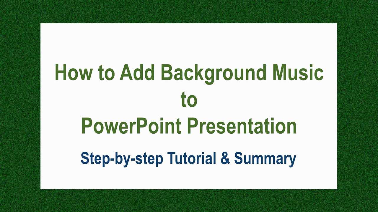 כיצד להוסיף מוזיקת ​​רקע ל-Powerpoint מיוטיוב?
