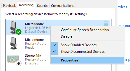 Como ajustar a sensibilidade do microfone no Windows 10?