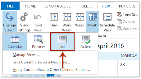 Microsoft OutlookカレンダーをExcelにエクスポートする方法?