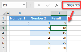 Hogyan lehet zárolni a cellát az Excel képletben?