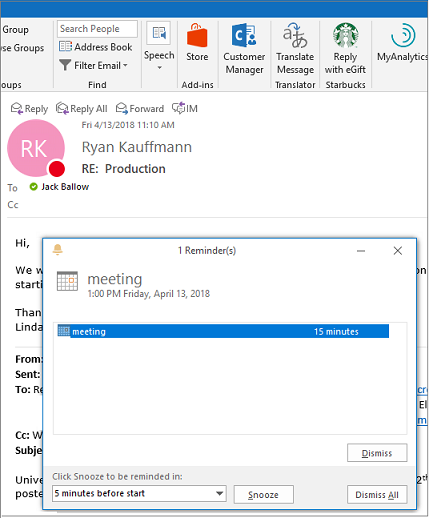 Jak ustawić przypomnienia w Outlooku bez tworzenia spotkań?