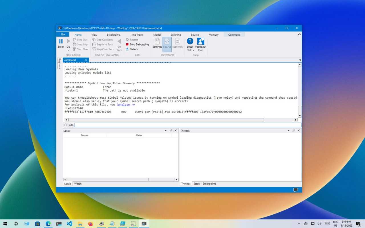 Kaip atidaryti Dmp failą „Windows 10“?