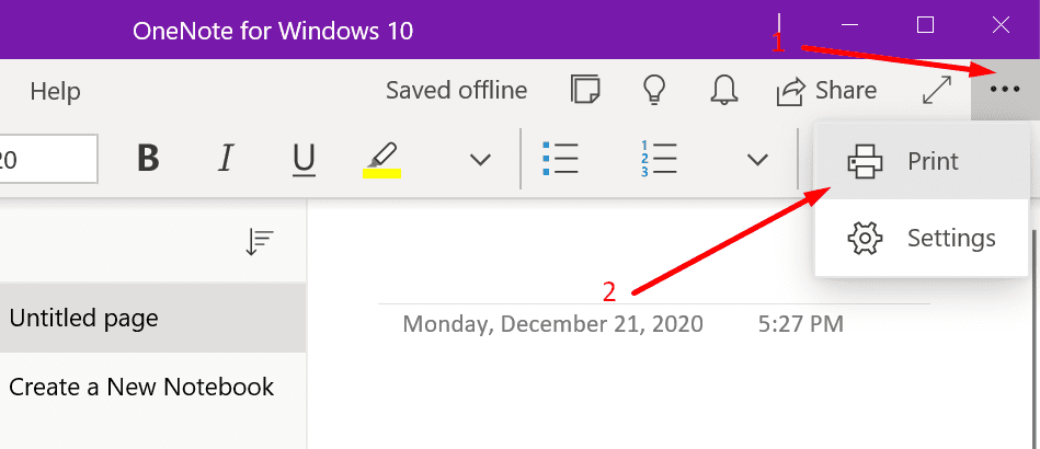 Kuidas eksportida Onenote'i Windows 10 jaoks?