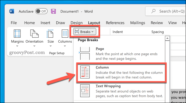Kako podijeliti Microsoft Word stranicu okomito na pola?