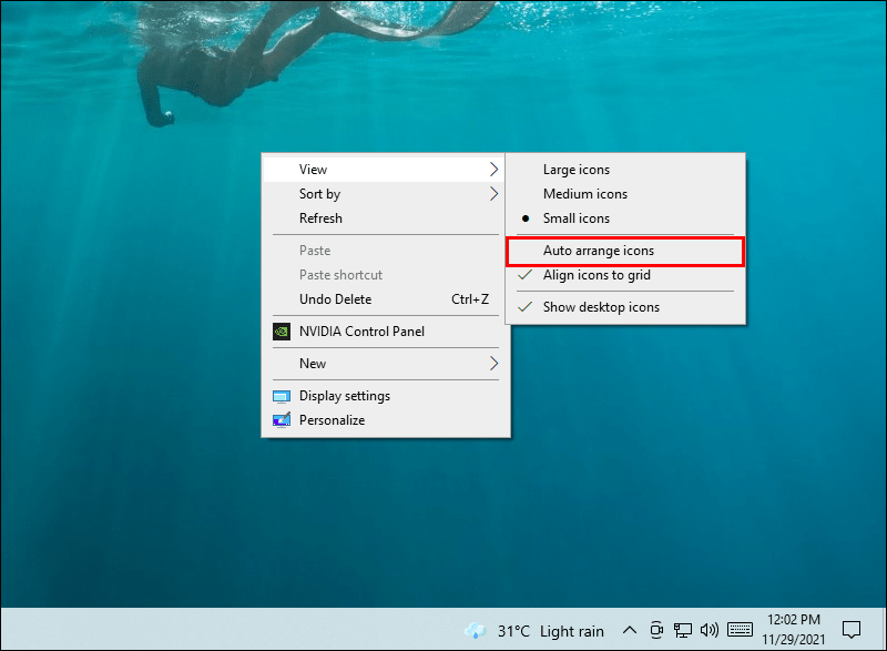 Kuinka lukita kuvakkeet työpöydällä Windows 10?