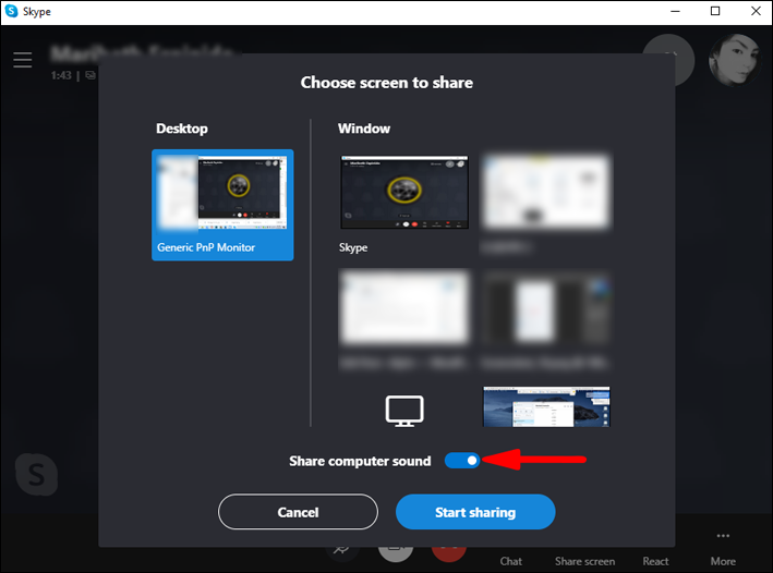 Hoe deel ik scherm en audio op Skype?