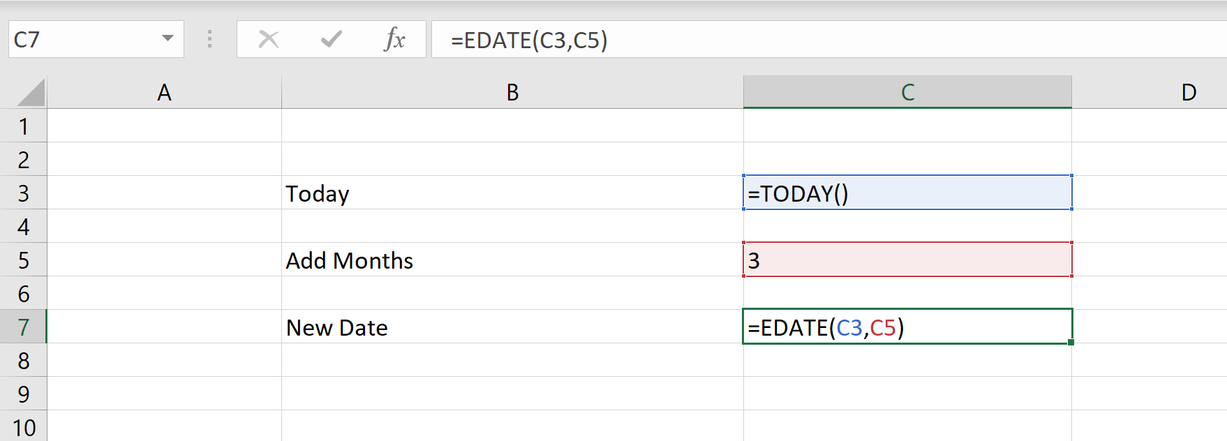 Excelలో తేదీకి ఒక నెలను ఎలా జోడించాలి?