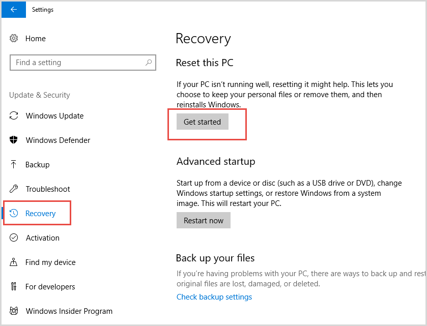 Com restablir la fàbrica de l'escriptori Hp Windows 10 sense contrasenya?