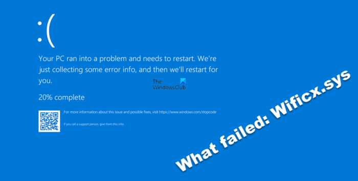 Διορθώστε το σφάλμα μπλε οθόνης Wificx.sys στα Windows 11