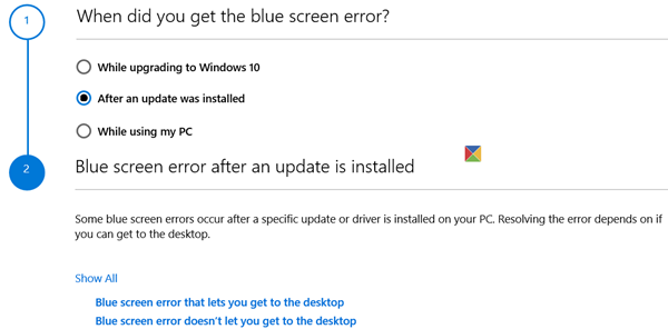 פתרון בעיות מסך כחול של Windows 10