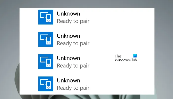 Коригирайте неизвестна грешка на Bluetooth устройство в Windows 11/10