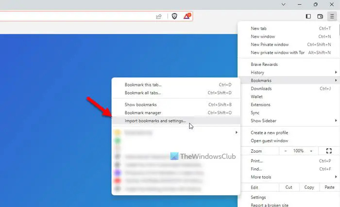 כיצד לייבא סימניות מ-Chrome ו-Firefox לדפדפן Brave