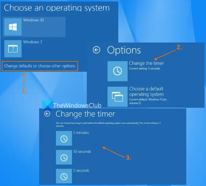 كيفية تغيير مهلة قائمة التمهيد في نظام التشغيل Windows 11/10