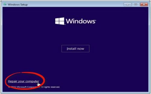 restaurar la configuración de Windows en la computadora