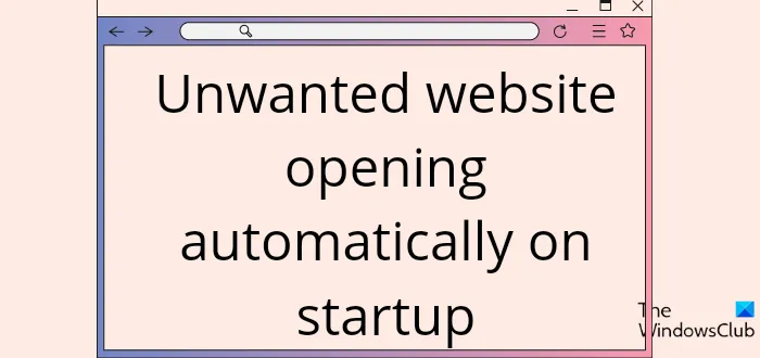 Empêcher les sites Web indésirables de s'ouvrir automatiquement au démarrage