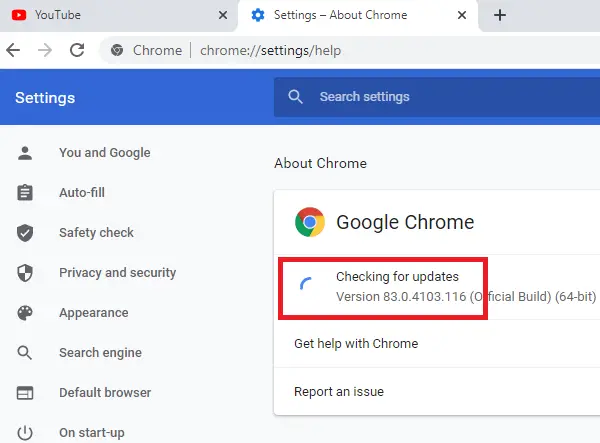   Erste Checkliste – Suchen Sie manuell nach Browser-Updates