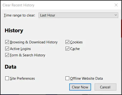   Esborra la memòria cau del navegador - Firefox
